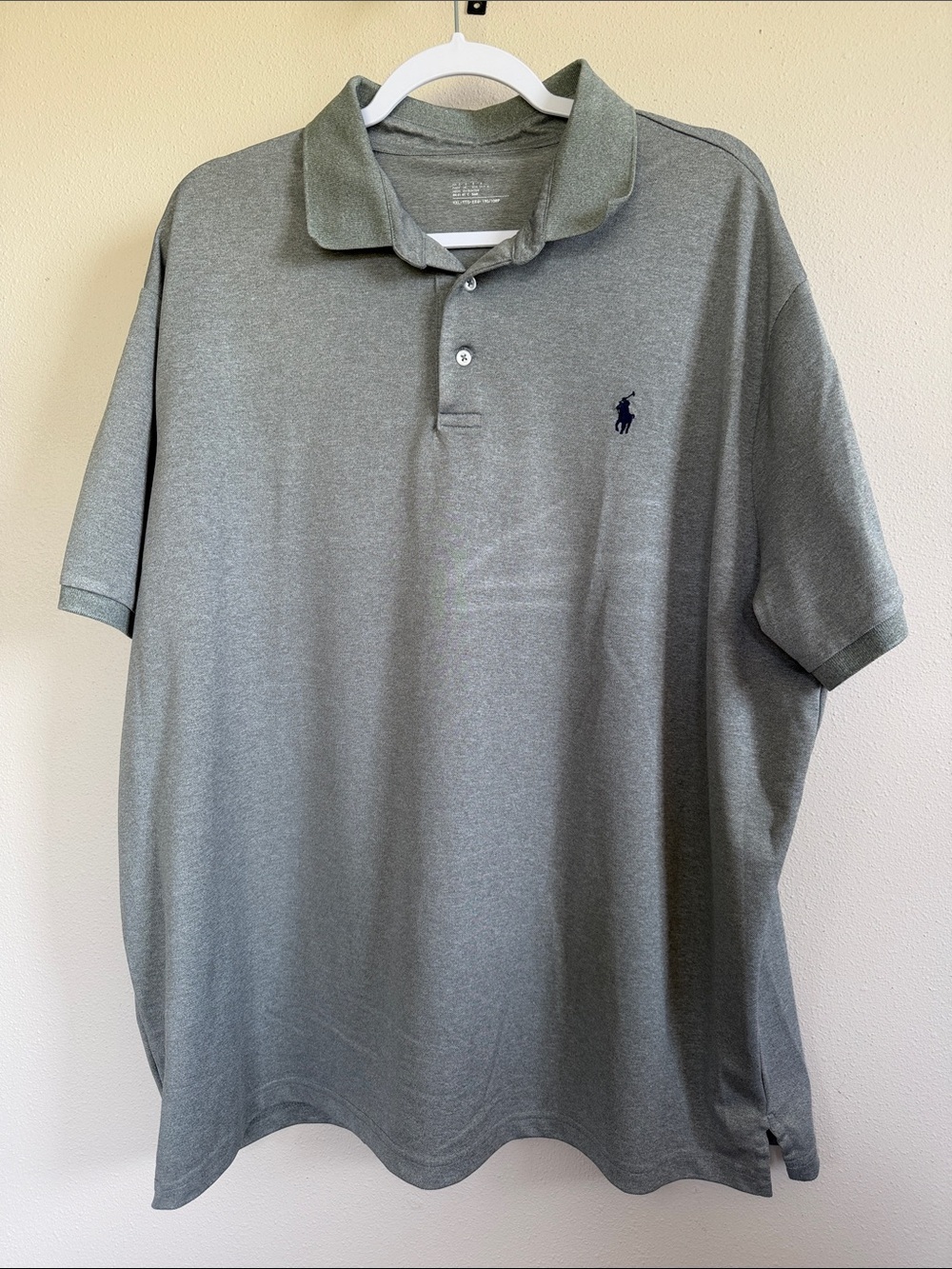 Polo by Ralph Lauren Grey Heather Short Sleeve Polo with Navy Pony